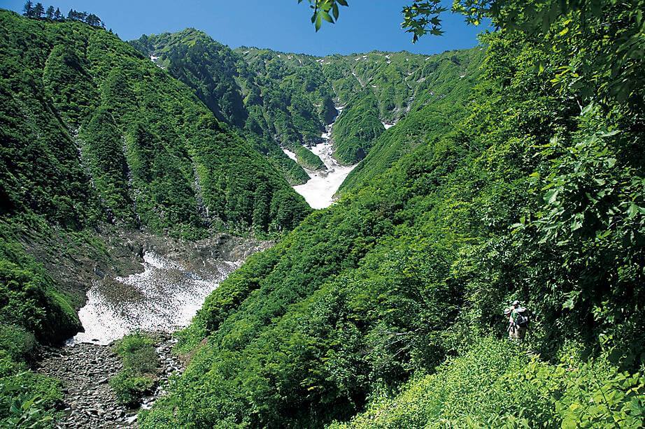 里山十帖周辺・トレッキングスポット その⑧ 中荒沢万年雪